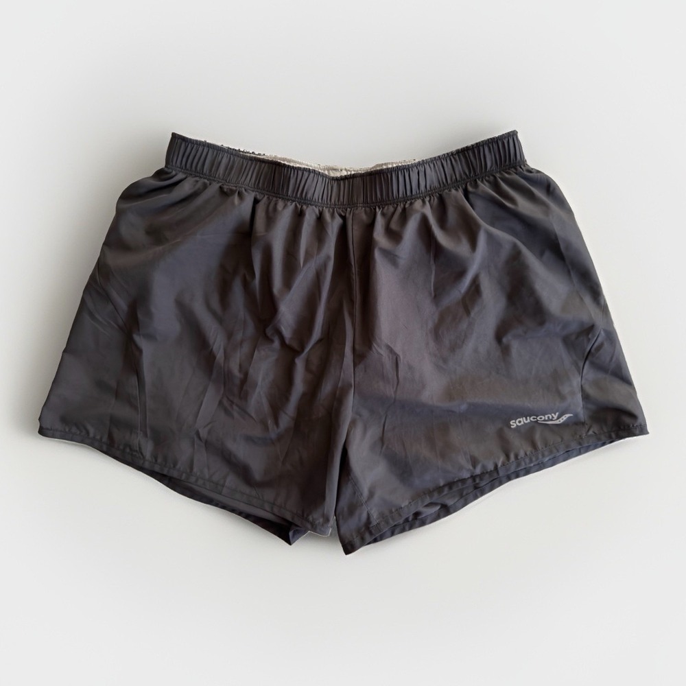 Saucony Men's Running Shorts Gray Size S Lightweight Athletic Gym Training